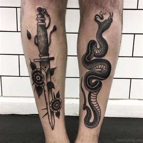 snake shin tattoo|Unique Snake Tattoo Designs for the Shin